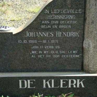 KLERK Johannes Hendrik, de 1955-1971