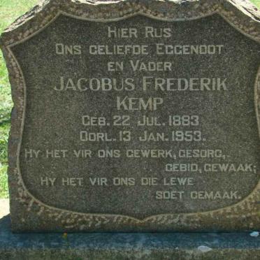 KEMP Jacobus Frederik 1883-1953