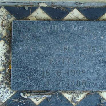 KEITH Mary Jane Jean 1905-1988