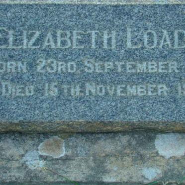 LOADER Elizabeth 1917-1930
