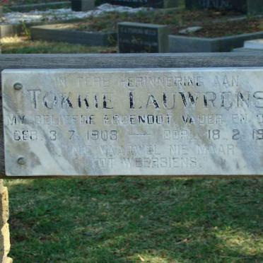 LAUWRENS Tokkie 1903-1985 