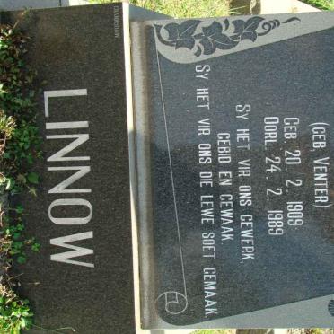 LINNOW Christina Fredrika nee VENTER 1909-1989