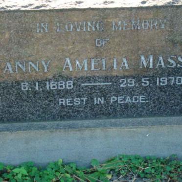 MASSEY Fanny Amelia 1888-1970