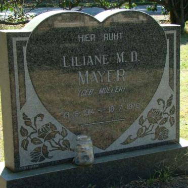 MAYER Liliane M.D. nee MULLER 1914-1976
