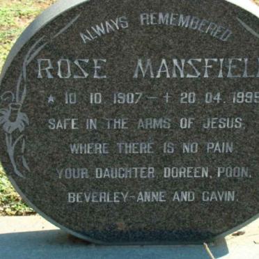 MANSFIELD Rose 1907-1995