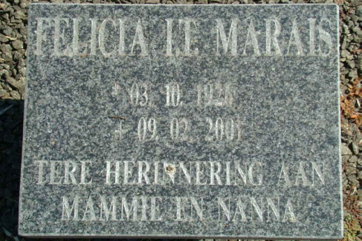 MARAIS Felecia I.T. 1926-2001
