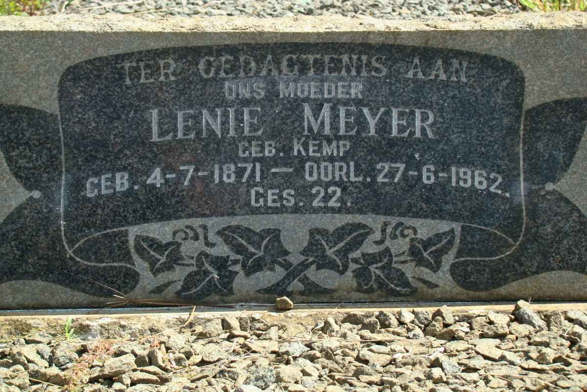 MEYER Lenie nee KEMP 1871-1962