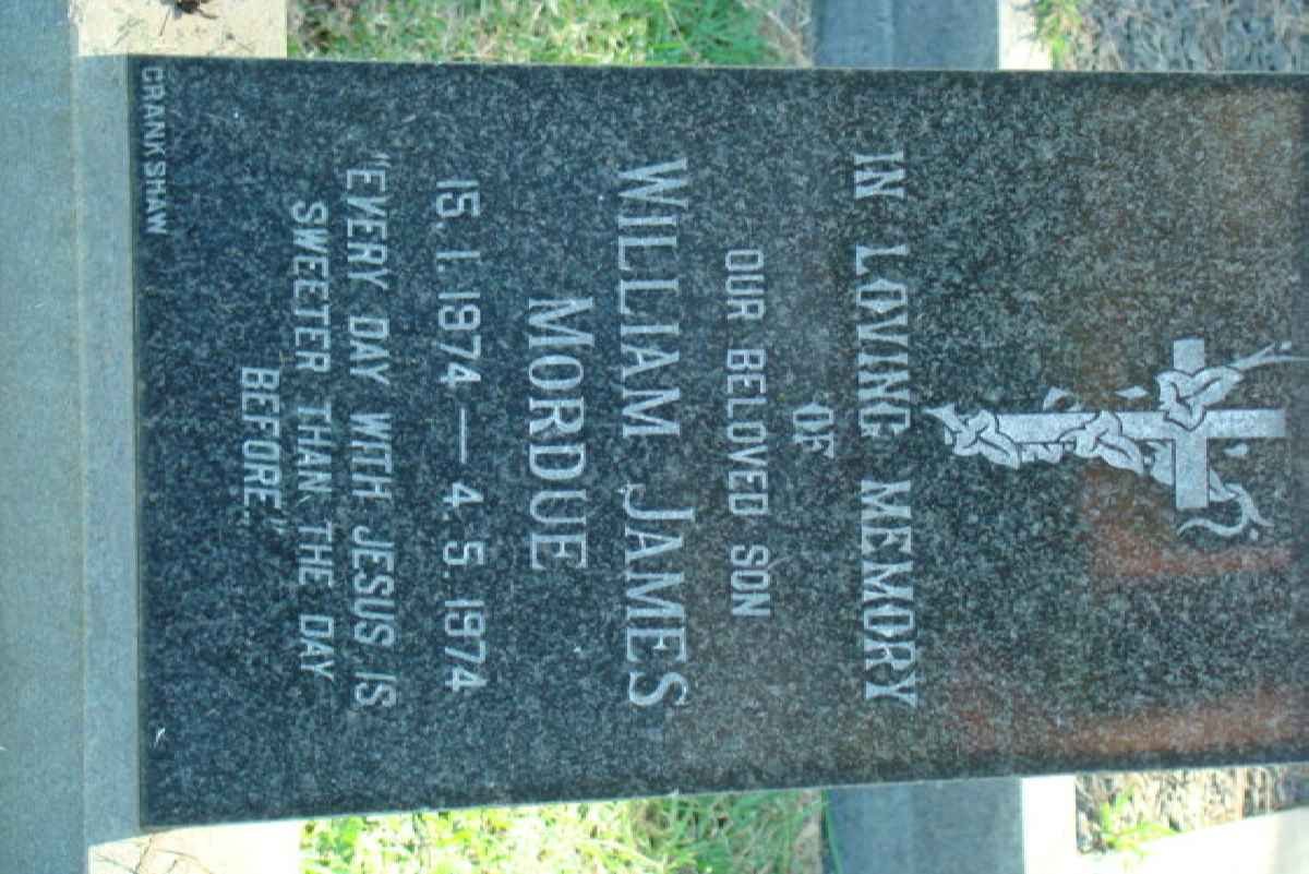 MORDUE William James 1974-1974