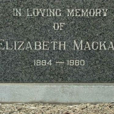 MACKAY Elizabeth 1894-1960
