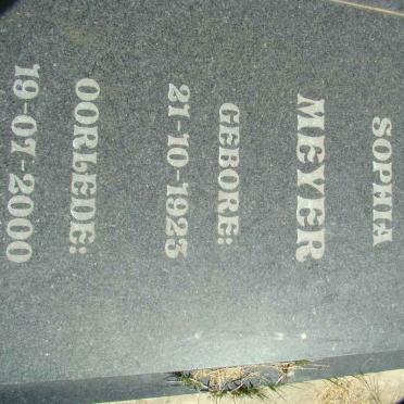 MEYER Maria Elizabeth Sophia 1923-2000