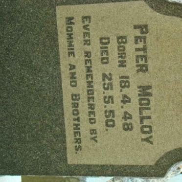MOLLOY Peter 1948-1950