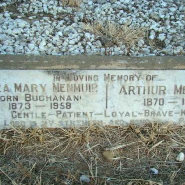 MENMUIR Arthur 1870-1944 &amp; Eliza Mary BUCHANAN 1873-1958