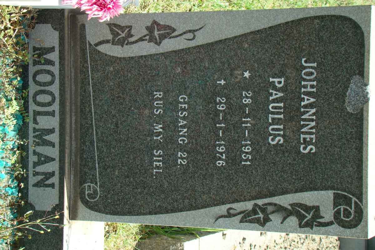 MOOLMAN Johannes Paulus 1951-1976