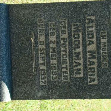 MOOLMAN Alida Maria nee POTGIETER 1883-1937