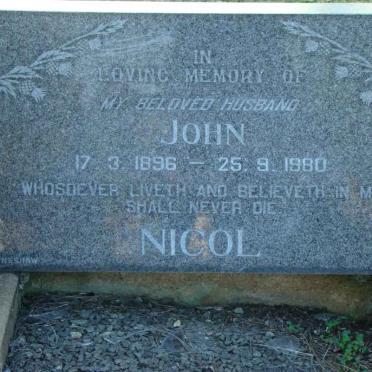 NICOL John 1896-1980