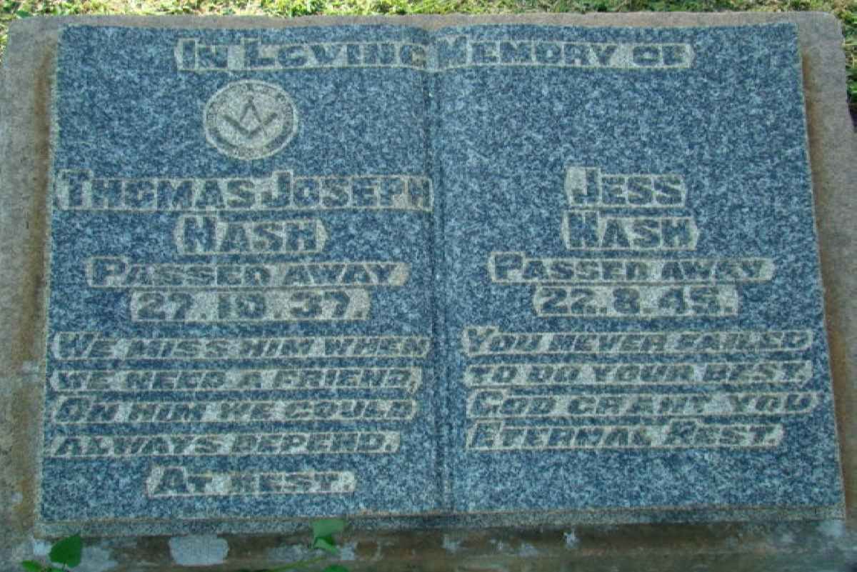NASH Thomas Joseph -1937 &amp; Jess -1945