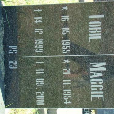 NEL Tobie 1955-1999 &amp; Margie 1954-2001