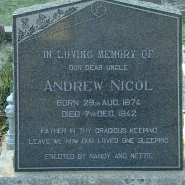 NICOL Andrew 1874-1942