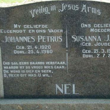 NEL Johannes Petrus 1920-1960 &amp; Susanna Jacoba JOUBERT 1923-2003