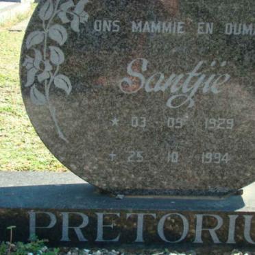 PRETORIUS Santjie 1929-1994