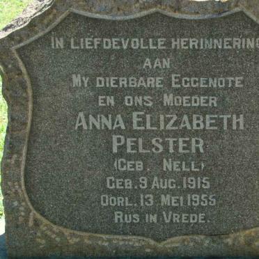 PELSTER Anna Elizabeth nee NELL 1915-1955