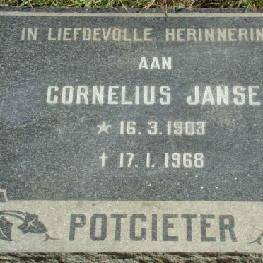 POTGIETER Cornelius Janse 1903-1968
