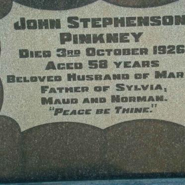PINKNEY John Stephenson -1926