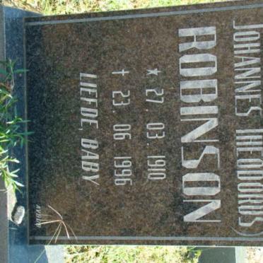 ROBINSON Johannes Theodorus 1910-1996