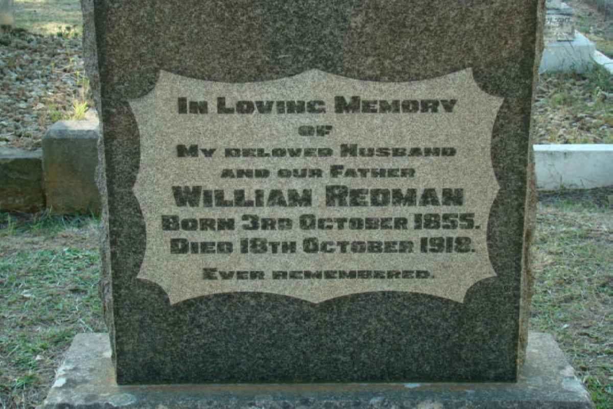 REDMAN William 1855-1918