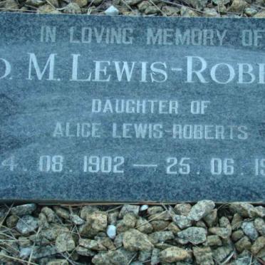 ROBERTS Jo M., Lewis 1902-1989