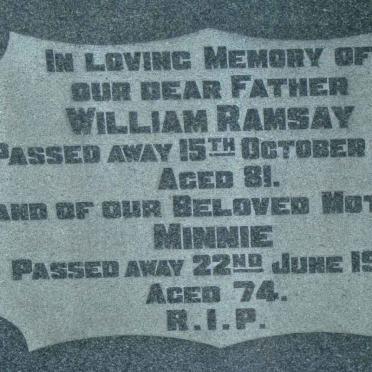 RAMSAY William -1941 &amp; Minnie -1935