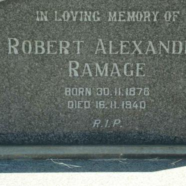 RAMAGE Robert Alexander 1876-1940
