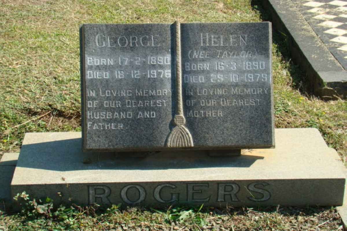 ROGERS George 1890-1976 &amp; Helen TAYLOR 1890-1979