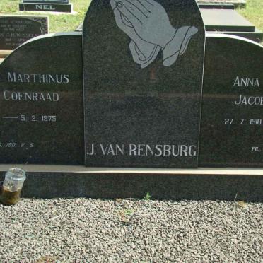 RENSBURG Marthinus Coenraad, Janse van 1895-1975 &amp; Anna Jacoba 1910-1998