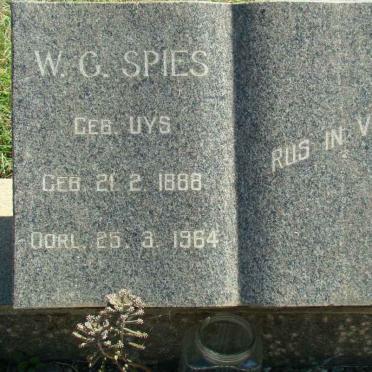 SPIES W.G. 1888-1964
