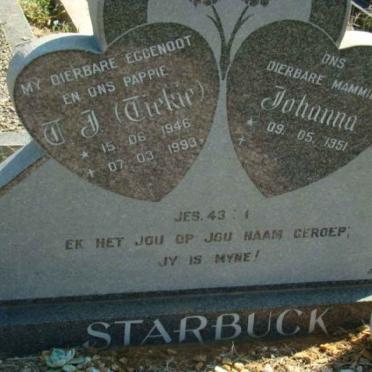STARBUCK J.J. 1946-1993 &amp; Johanna 1951-