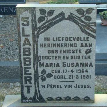 SLABBERT Maria Susanna 1964-1981