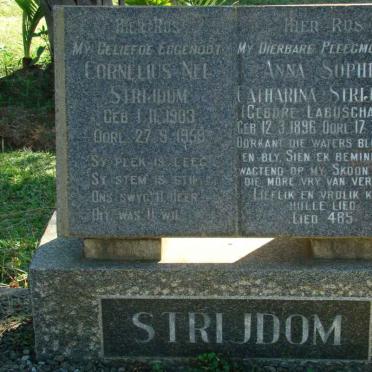 STRIJDOM Cornelius Nel 1903-1958 &amp; Anna Sophia Catharina LABUSCHAGNE 1896-1978