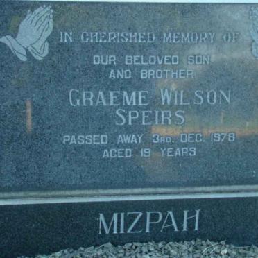 SPEIRS Graeme Wilson -1978