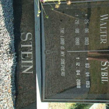 STEIN Walter 1903-1990 &amp; Sybil 1913-2008