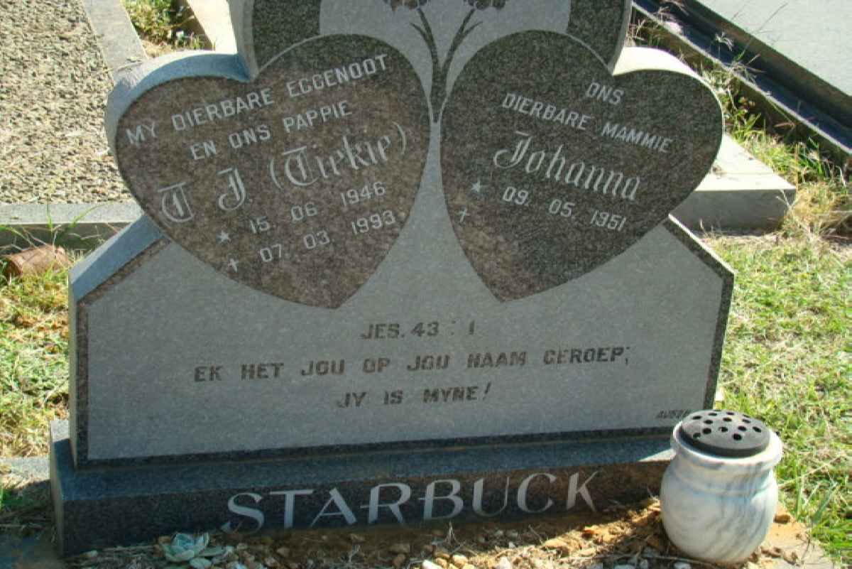 STARBUCK J.J. 1946-1993 &amp; Johanna 1951-