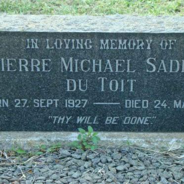 TOIT Pierre Michael Sadler, du 1927-1966
