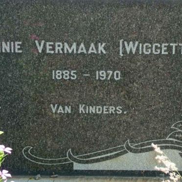 VERMAAK Annie nee WIGGETT 1885-1970