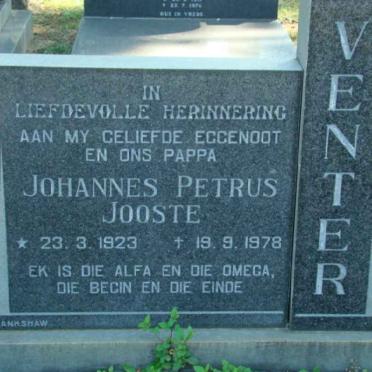 VENTER Johannes Petrus Jooste 1923-1978