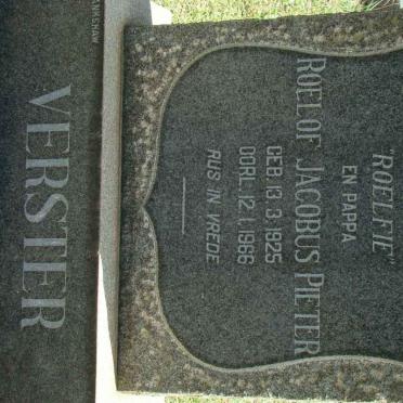 VERSTER Roelof Jacobus Pieter 1925-1966