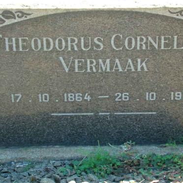 VERMAAK Theodorus Cornelius 1864-1931
