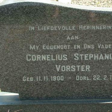 VORSTER Cornelius Stephanus 1900-1969