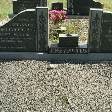VUUREN Johannes Gerhardus Kok, Janse van 1898-1964 &amp; Edna Dorothea 1905-1998