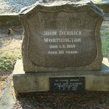 WORTHINGTON John Derrick -1955 :: FLEMING Alica May nee WORTHINGTON 1902-1990