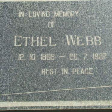WEBB Ethel 1899-1997